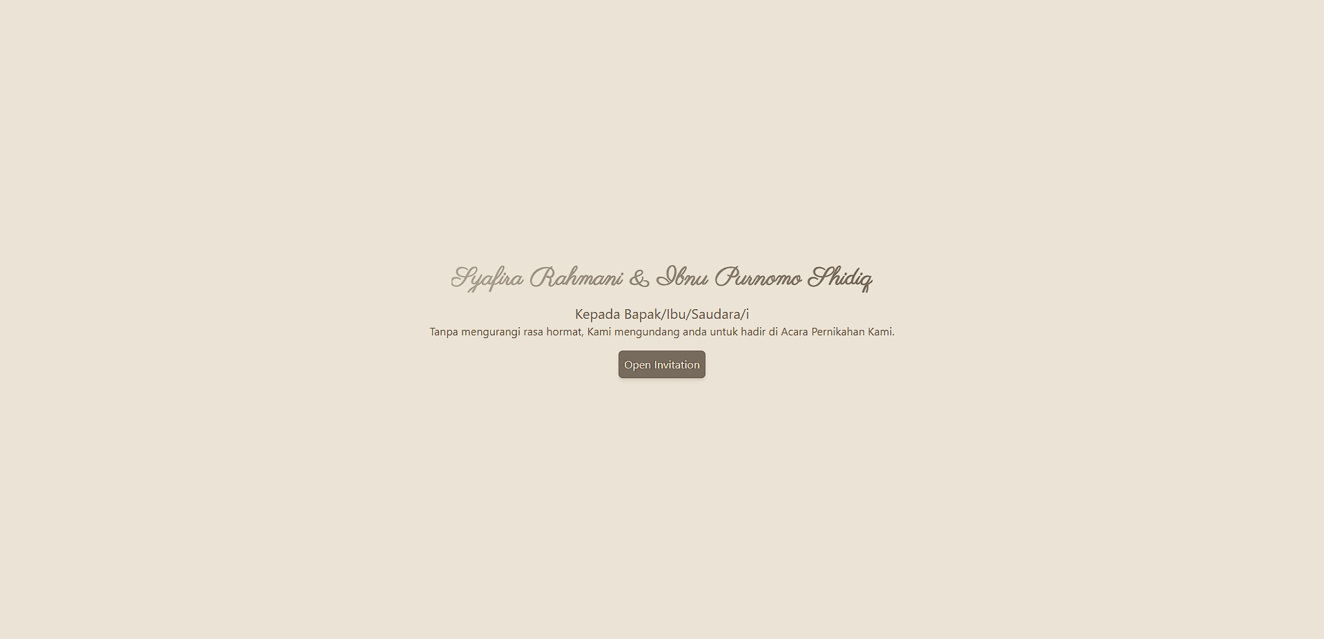 Wedding Invitation